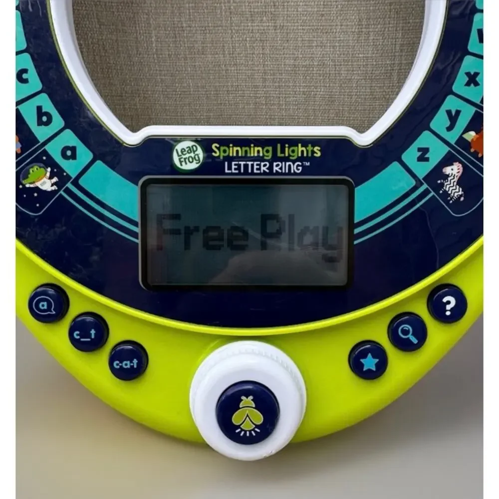LeapFrog Spinning Lights Letter Ring Learning Game Tested Working